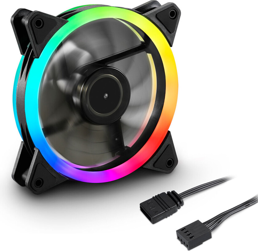 SHARK Blades PWM RGB - Kabinettvifte - 120mm - Svart