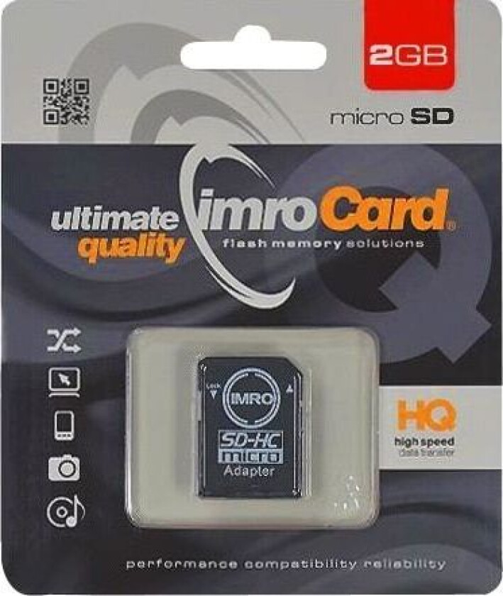 Imro MicroSD 2GB card with adapter (KOM000462)