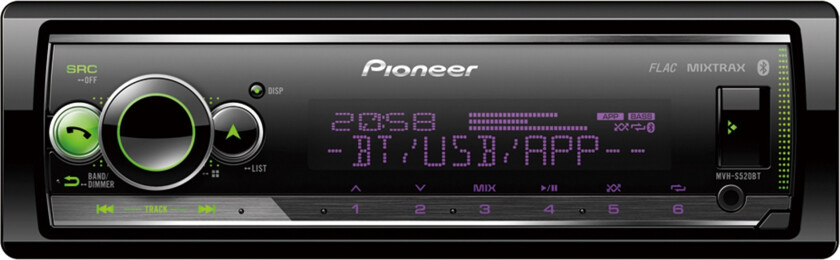 Pioneer MVH-S520BT Bilradio med Bluetooth og USB