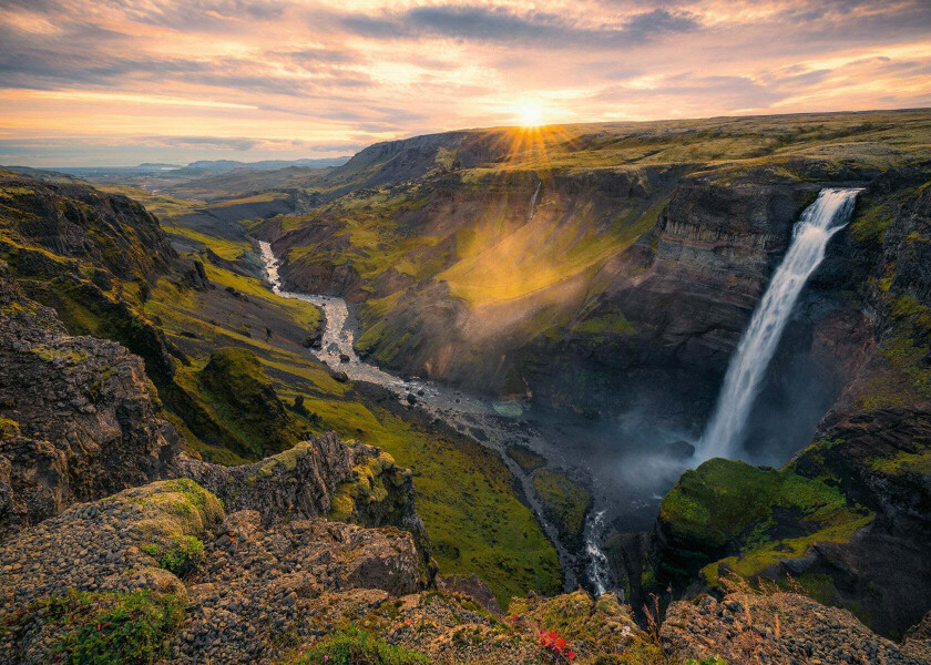 Puslespill 1000 Haifoss, Island