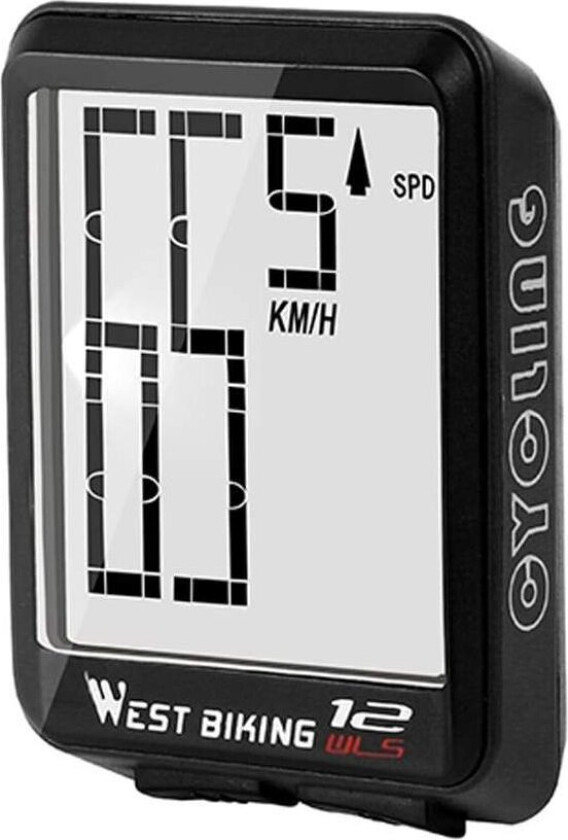 Sykkelcomputer med Tydelig Display - Svart