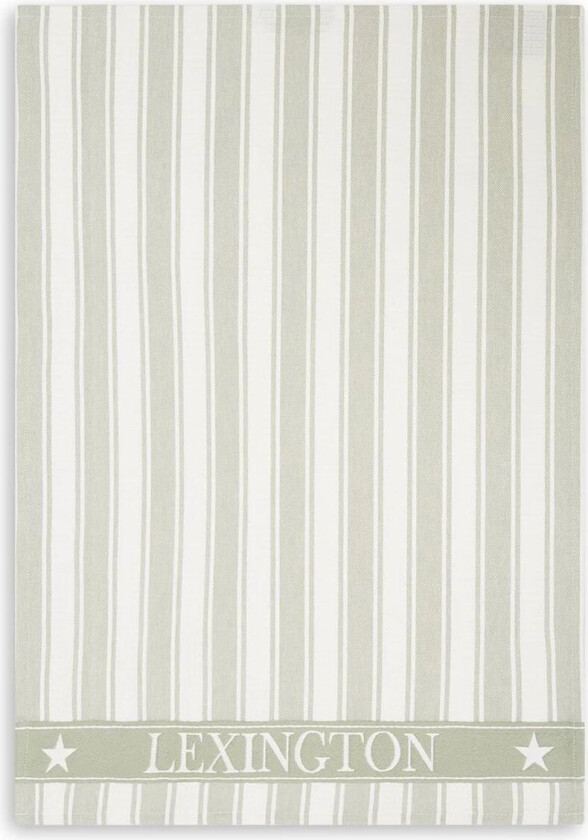 Icons Waffle Striped kjøkkenhåndkle 50x70 cm Sage green-white