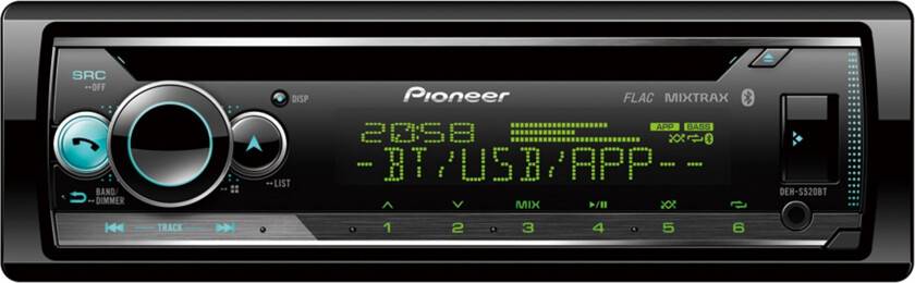 DEH-S520BT bilradio (AUX/Bluetooth/USB/MP3/FM/CD)