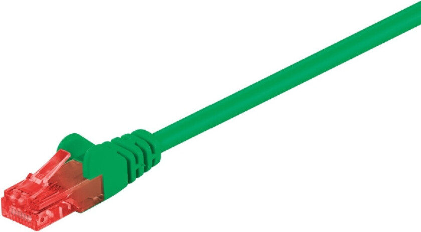 goobay - Nettverkskabel - RJ-45 (hann) til RJ-45 (hann) - 50 cm - UTP - CAT 6 - formstøpt, uten hindringer - grønn