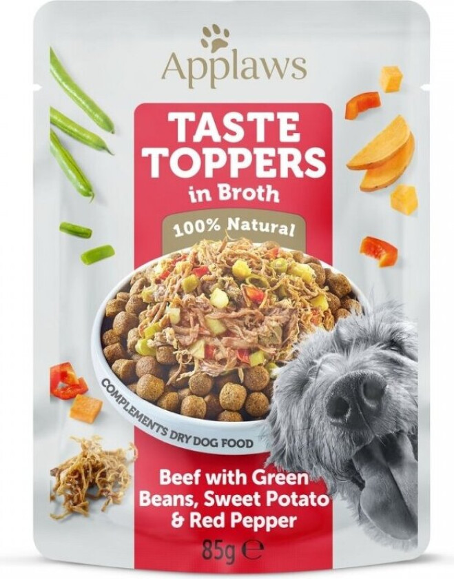 Applaws Taste Toppers Biff med Bønner, Søtpotet & Paprika 85 g