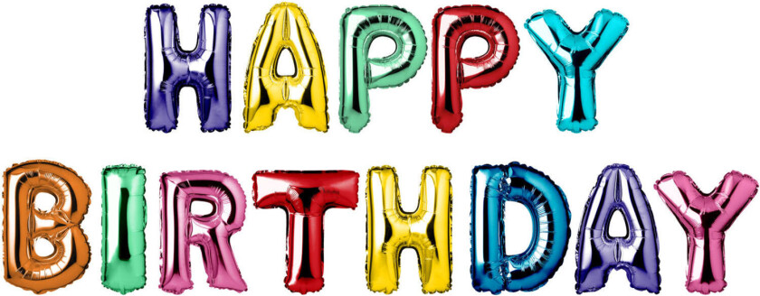 Folieballonger 'Happy Birthday' Flerfarget 13 stk.