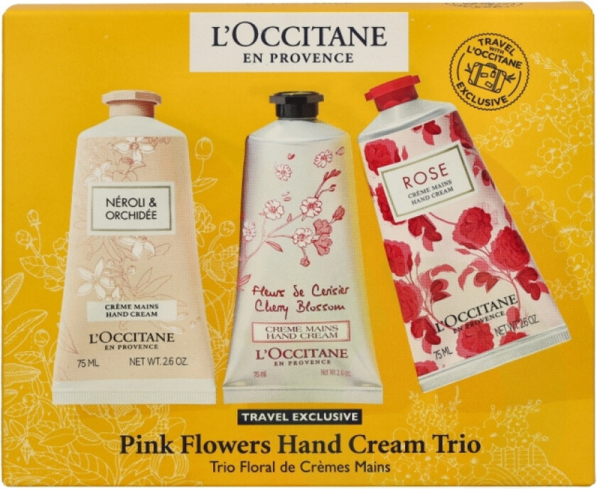 L'Occitane Pink Flowers Hand Cream Trio Set