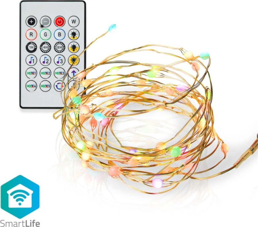 WIFILX51RGB, Garland, Flerfarget, Blå, Grønn, Rød, 5000 m, IP44, 5 W