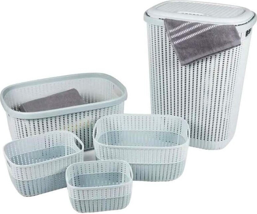 Sett med skittentøyskurver, 5 stk