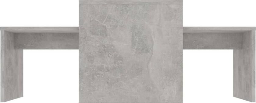 Salongbordsett betonggrå 100x48x40 cm sponplate