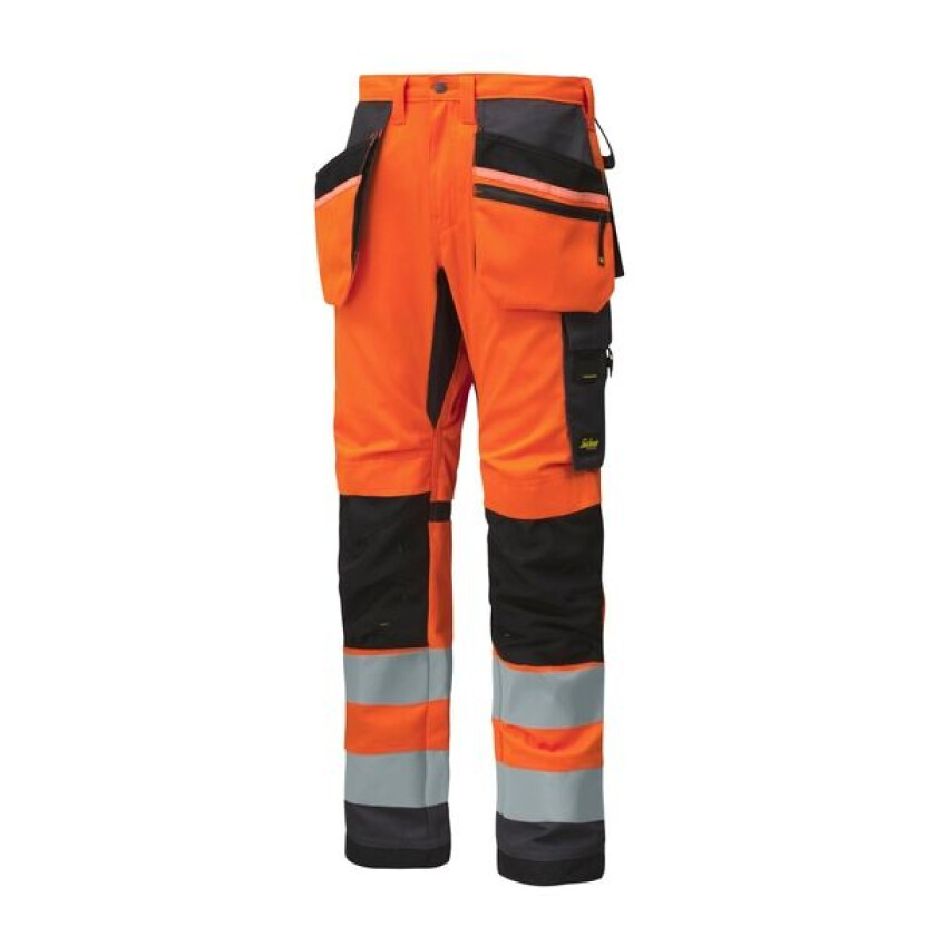 Snickers arbeidsbukse 6230 oransje highvis klasse 2 størrelse 52