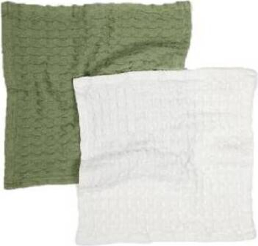 Cromer Kjøkkenhåndkle 2 Pk, Grønn & Hvit Vinga