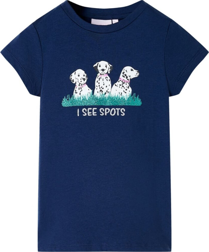 T-skjorte for barn marineblå 116