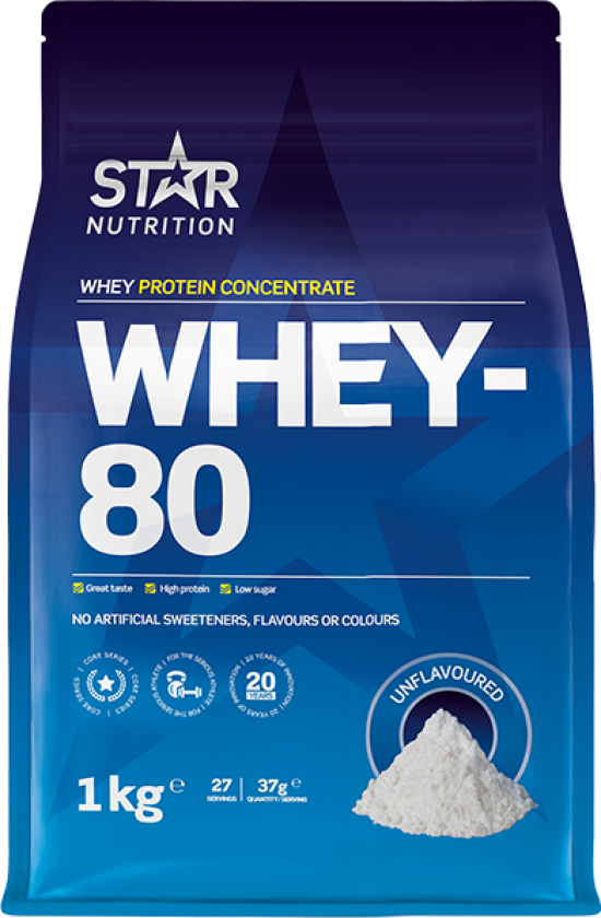 Whey-80 Myseprotein 1 kg