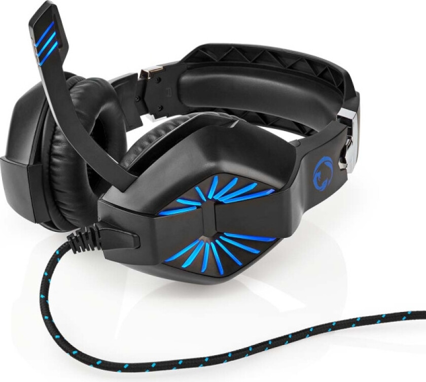 Nedis Gaming Headset Over-Ear Stereo USB Type-A / 2x 3.5 mm Fold-Away Mikrofon 2.20 m LED