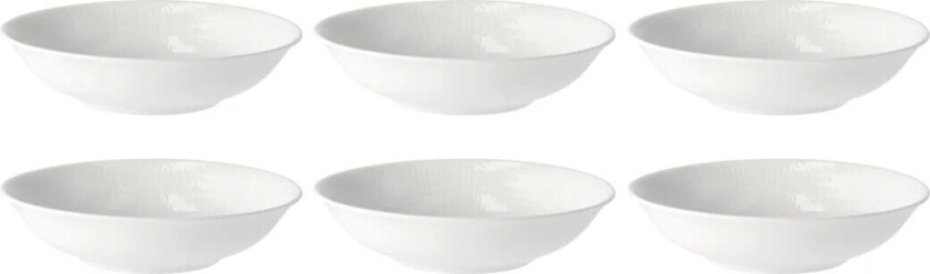 Swedish Grace dyp tallerken 19 cm 6-pakk snø (hvit) hvit