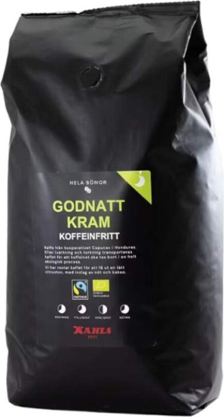 Bilde av Kaffe Godnatt KRAM kaffebønner 1000g