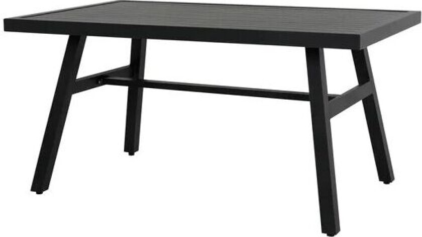 Praktisk Bord For Utebruk I Sort Matt Pulverlakkert Aluminium.