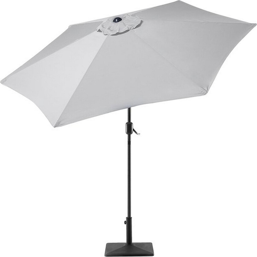Hageparasoll Lysegrå Aluminiumsramme 230 x 270 x 270 cm Justerbar