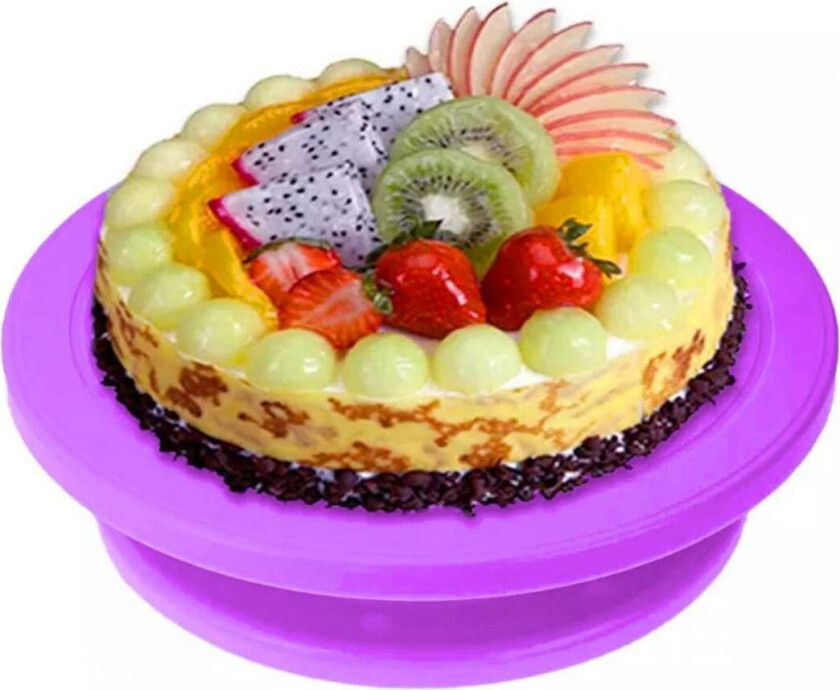 Roterende kakefat - Lilla - 28 cm