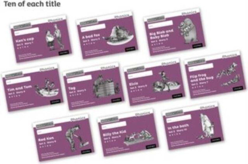 Read Write Inc. Phonics: Purple Set 2 Core Black & White Storybooks (Pack of 100) av Gill Munton