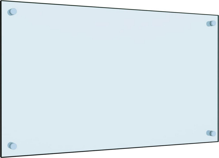 Kjøkkenplate hvit 70x40 cm herdet glass
