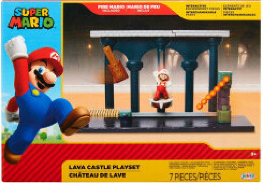 Nintendo  Lekesett Med 6 Cm Figur - Lava Castle Sett