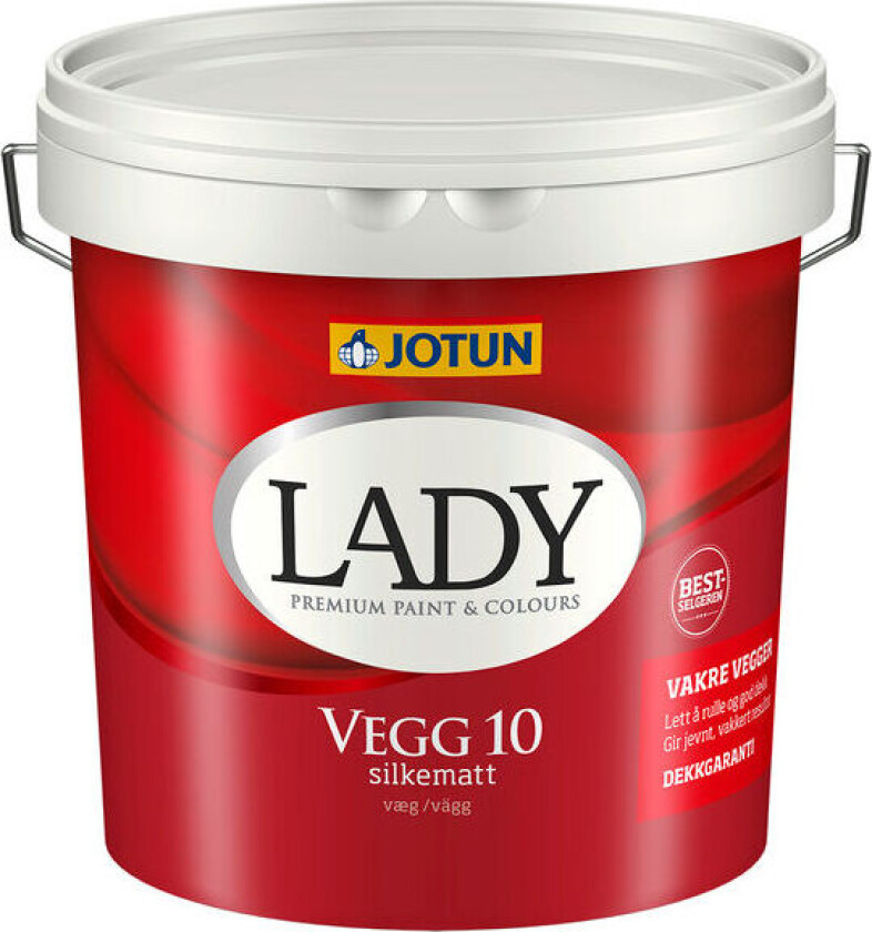Lady vegg 10 Interiørmaling hvit base 2.7l