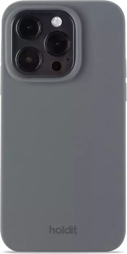 Holdit iPhone 14 Pro Soft Touch Silikon Deksel - Space Gray