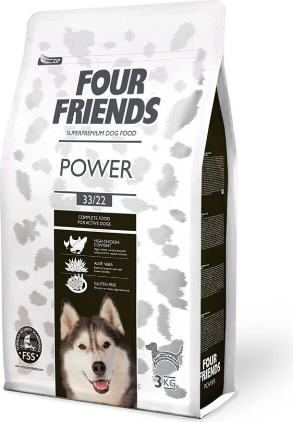 Power Energirikt Tørrfôr til Hund med Kyllingsmak 3 kg