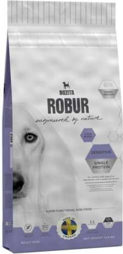 Bozita Robur Adult Sensitive Single Protein Lamb & Rice (12,5 kg)