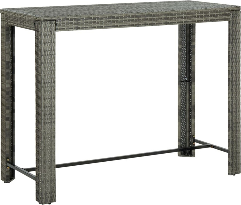 Utendørs barbord grå 140,5x60,5x110,5 cm polyrotting