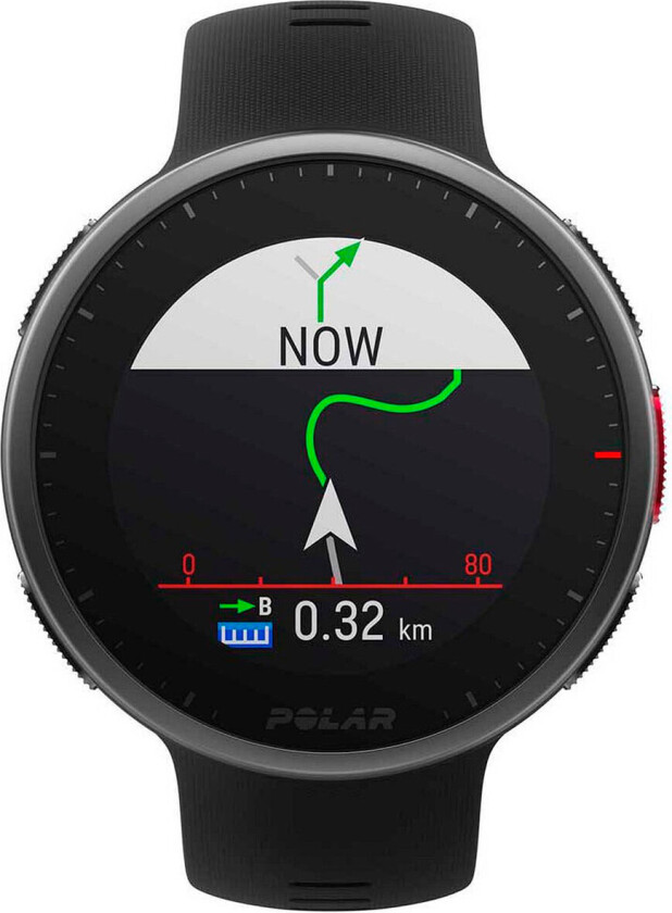 Vantage V2 HR - Svart - smartklokke med bånd - silikon - båndbredde: M/L - display 1.2" - Bluetooth - 52 g