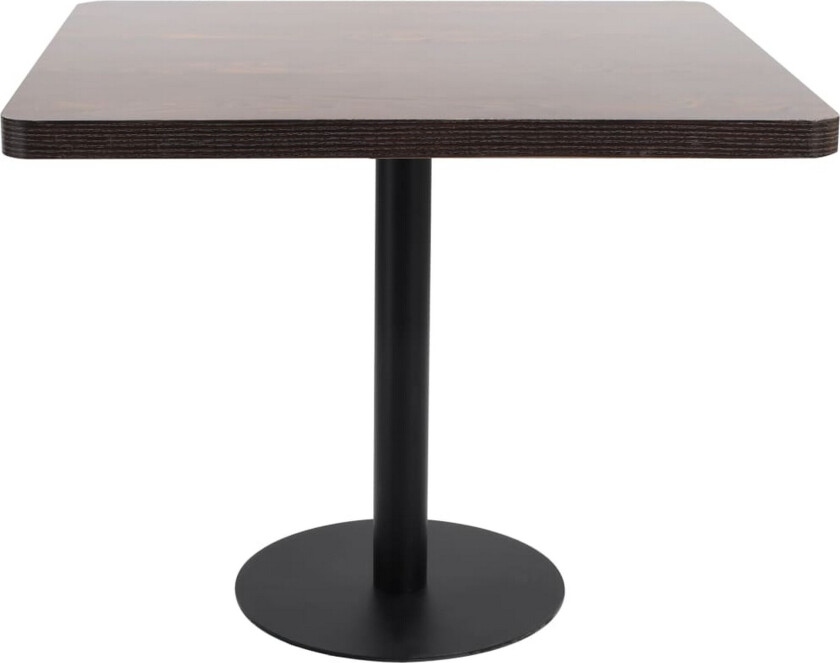 Bistrobord mørkebrun 80x80 cm MDF