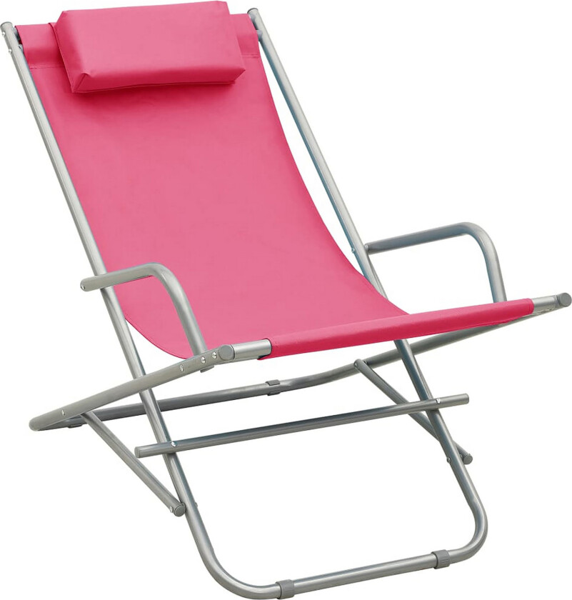 Solstoler 2 stk stål rosa