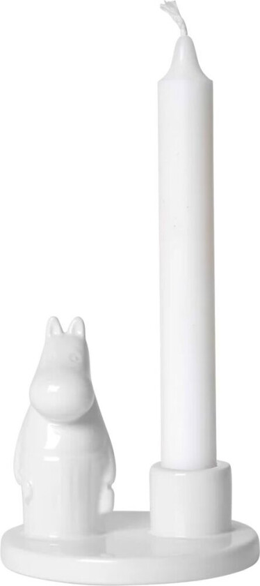 Mummimamma lysestake keramikk Hvit