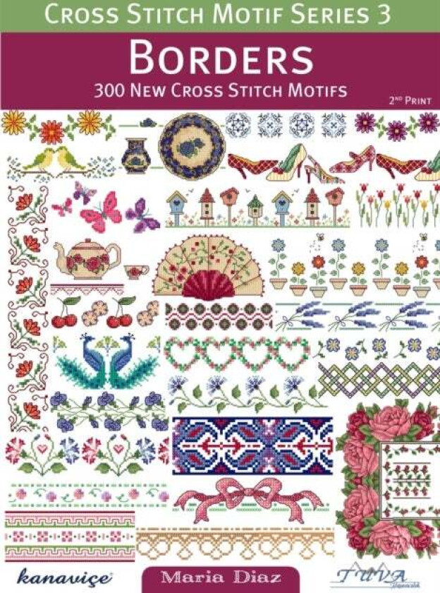 Borders: 300 New Cross Stitch Motifs av Maria Diaz