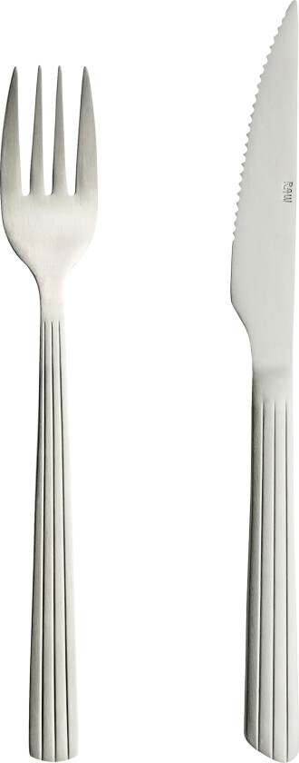 - 8 pcs - Steakset - Matte steel (14643)