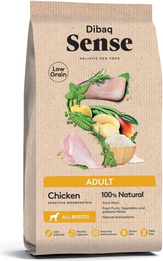 Low Grain Dog Adult Chicken All Breeds Tørrfôr til hund 2 kg