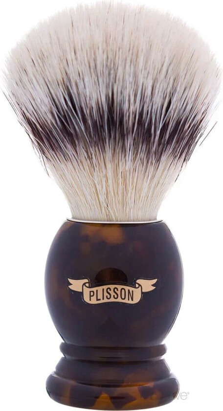 Plisson Shaving Brush, High Mountain White Fibre & Imit. Tortoiseshell- Size 12