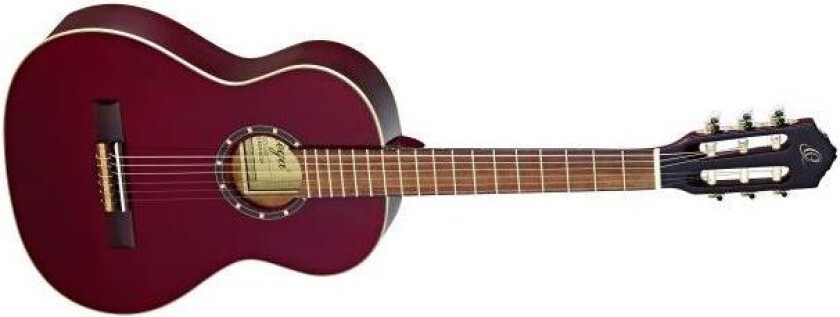 Ortega R121-3/4wr Klassisk Gitar 3/4 Gloss Wine Red
