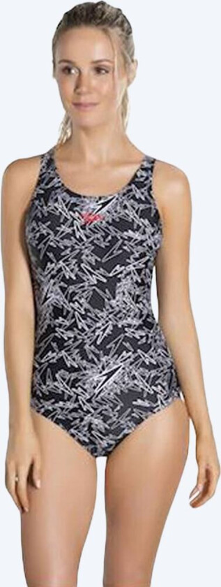 badedrakt til damer - Boom Allover Muscleback - Svart/hvit