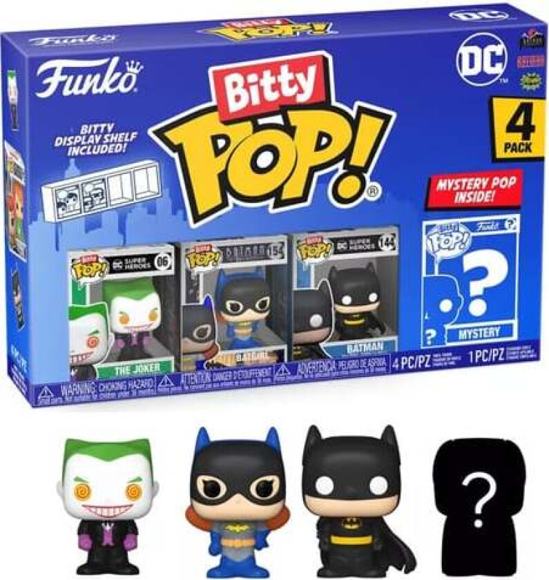 Funko Bitty Pop! Dc Super Heroes 4 -Pakning - The Joker / Batgirl / Batman