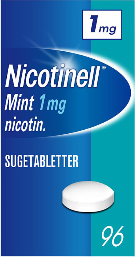 Nicotinell Mint Sugetablett 1mg 96stk