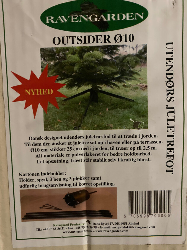 Juletrefot Utendørs Sort Ø10cm