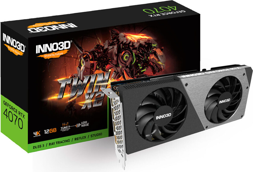 InnoVISION Inno3D Geforce RTX 4070 TWIN X2 NVIDIA 12GB GDDR6X DLSS 3