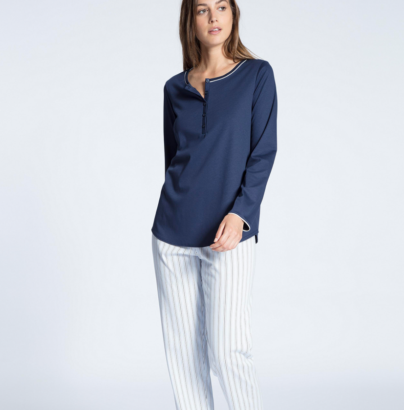 Pyjamas, Farge: Blå, Størrelse: XS, Kvinner