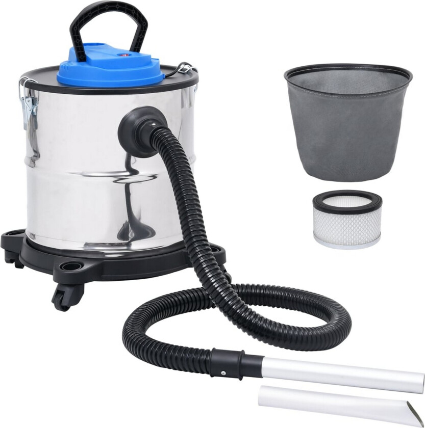 Askestøvsuger med HEPA-filter 1200 W 20 L rustfritt stål