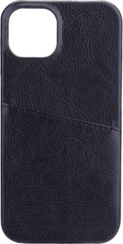iPhone 13 Collection Skinn Bakdeksel med Kortlomme - Svart