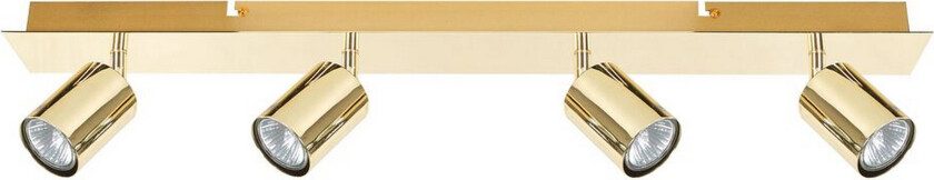 Taklampe i Gull Metall 4 Lampeskjermer Justerbare Lamper Moderne Industriell Design Matt Farge